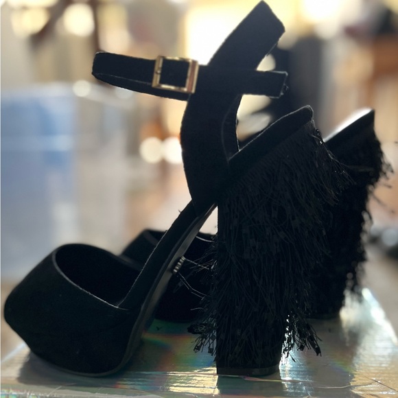 Daisy Street Tassle Platform Heel ASOS sz. 8 NWB - Picture 3 of 6